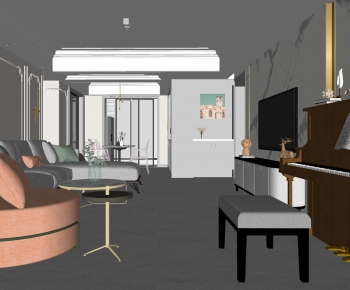 Modern A Living Room-ID:551741184