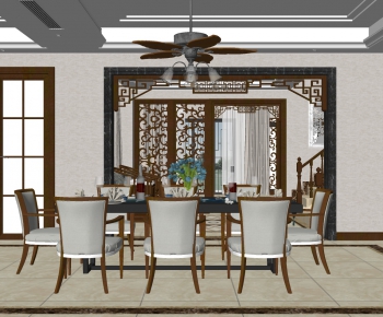 New Chinese Style Dining Room-ID:583930979