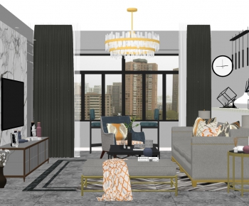 Modern A Living Room-ID:453171978