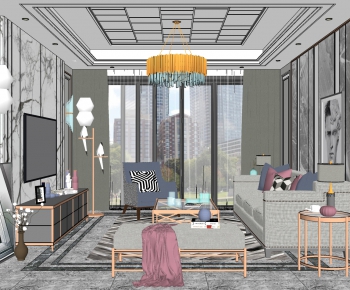 Modern A Living Room-ID:448879965