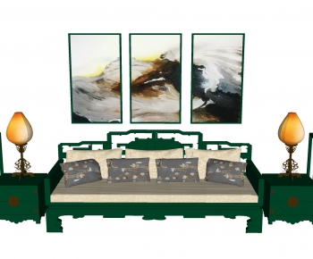Chinese Style Double Bed-ID:196654081
