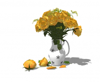 现代花瓶花卉-ID:466171981