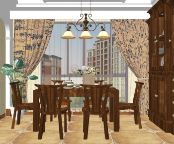 New Chinese Style Dining Room-ID:589951047