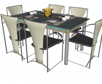 Modern Dining Table And Chairs-ID:764873982