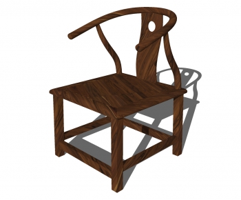 中式实木单椅-ID:384969006