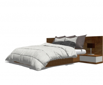 Modern Double Bed-ID:813014036