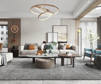 Modern A Living Room-ID:673746111