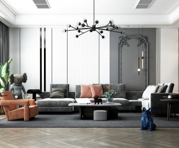 Modern A Living Room-ID:852330924