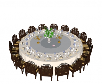 中式宴会餐桌椅组合-ID:510006907