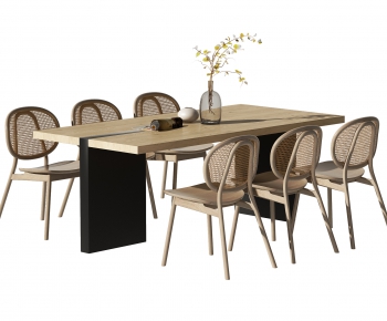 Wabi-sabi Style Dining Table And Chairs-ID:809431087