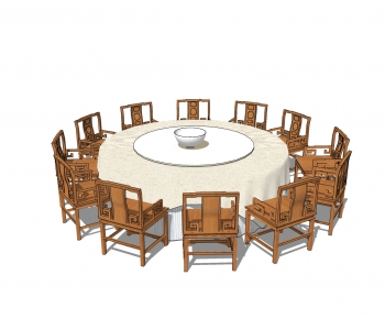 New Chinese Style Dining Table And Chairs-ID:725476037