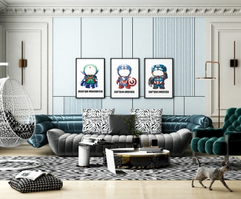 Modern A Living Room-ID:490933904