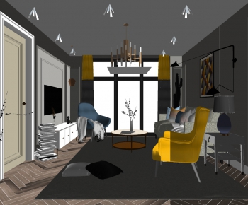 Modern A Living Room-ID:894186025