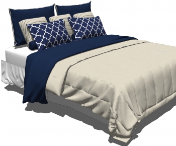 Modern Double Bed-ID:702536119