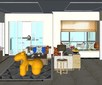 Modern A Living Room-ID:804646976