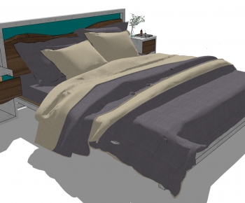 Modern Double Bed-ID:433032996