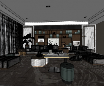 Modern A Living Room-ID:456407077