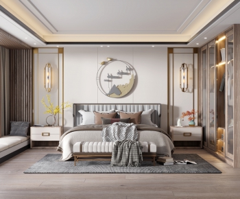 New Chinese Style Bedroom-ID:764324904
