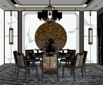 New Chinese Style Dining Room-ID:488790996