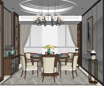 New Chinese Style Dining Room-ID:668630658