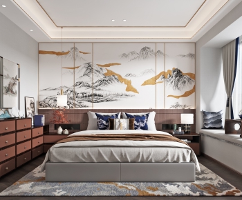 New Chinese Style Bedroom-ID:230822094