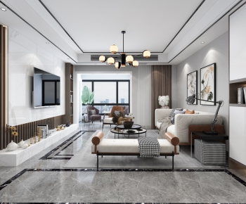 Modern A Living Room-ID:680547952