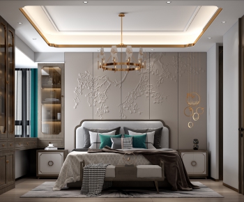 New Chinese Style Bedroom-ID:540541898