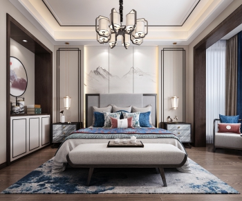 New Chinese Style Bedroom-ID:245050915