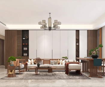 New Chinese Style A Living Room-ID:284209013