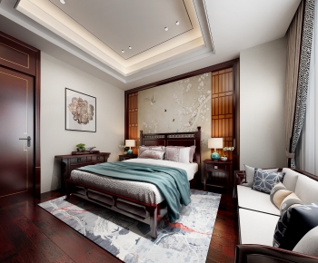 New Chinese Style Bedroom-ID:256745109