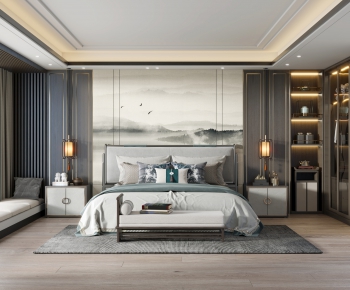 New Chinese Style Bedroom-ID:857347012