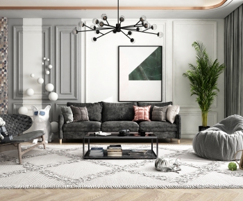 Modern A Living Room-ID:580986029