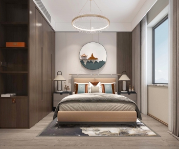 New Chinese Style Bedroom-ID:744853021