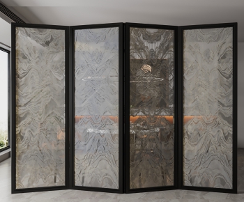 New Chinese Style Glass Screen Partition-ID:916199929