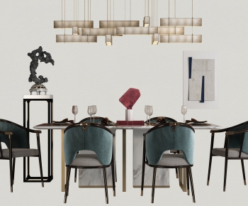 New Chinese Style Dining Table And Chairs-ID:372860498