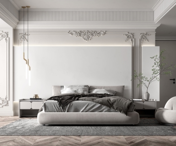 Modern French Style Wabi-sabi Style Bedroom-ID:174242029