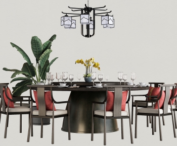 New Chinese Style Dining Table And Chairs-ID:865727903