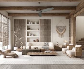 Wabi-sabi Style A Living Room-ID:883820138