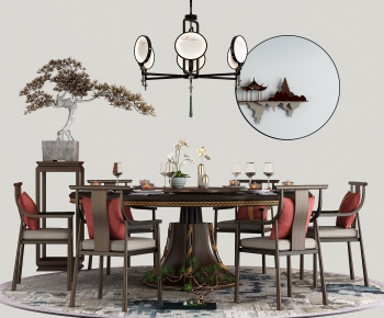 New Chinese Style Dining Table And Chairs-ID:335159331
