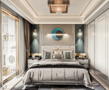New Chinese Style Bedroom-ID:594548948