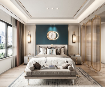 New Chinese Style Bedroom-ID:673051129