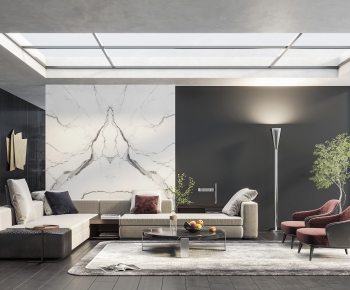 Modern A Living Room-ID:884433033