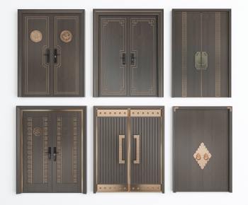 New Chinese Style Double Door-ID:523255116
