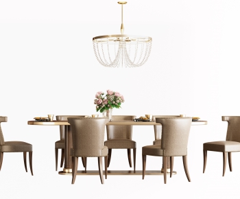 American Style Dining Table And Chairs-ID:369110116
