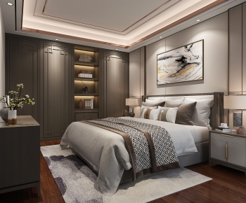 New Chinese Style Bedroom-ID:999373916