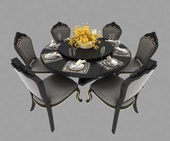 American Style Dining Table And Chairs-ID:479231124