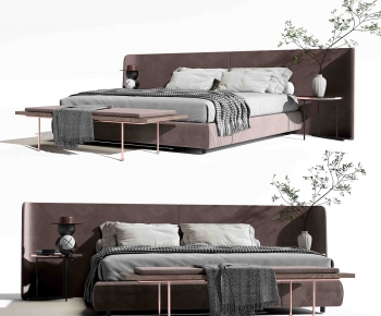 Modern Double Bed-ID:996541023