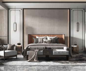 New Chinese Style Bedroom-ID:414453037
