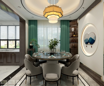 New Chinese Style Dining Room-ID:716181043