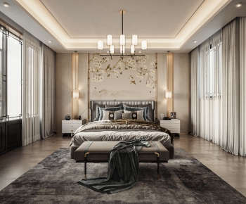 New Chinese Style Bedroom-ID:895663984